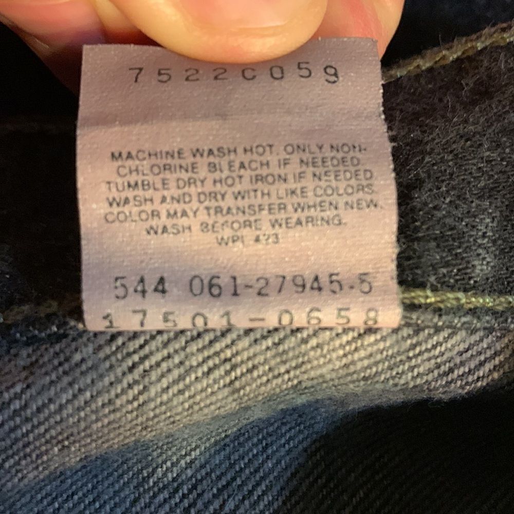Levi’s 501 Button Fly Red Label Size 9M Black Denim women 1994 - Picture 12 of 15
